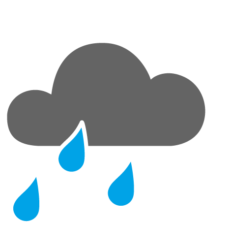 durchgehend starker Regen